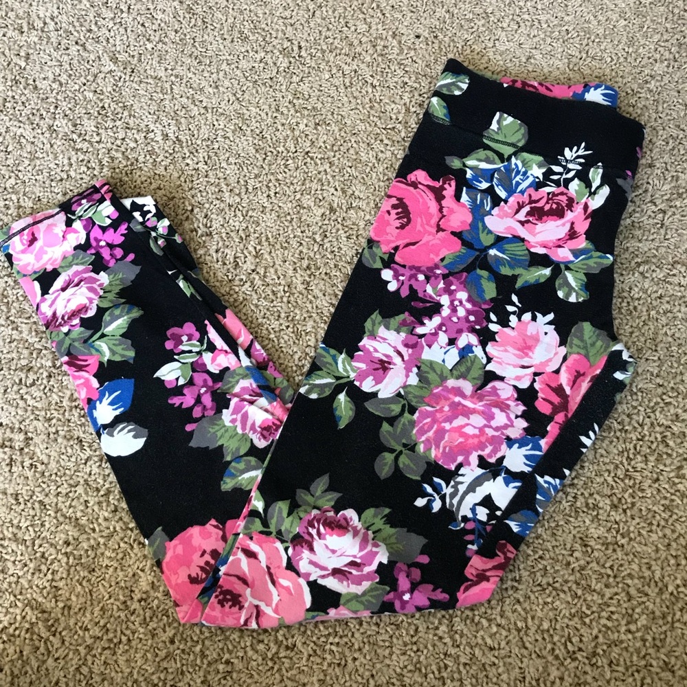 Cotton floral leggings